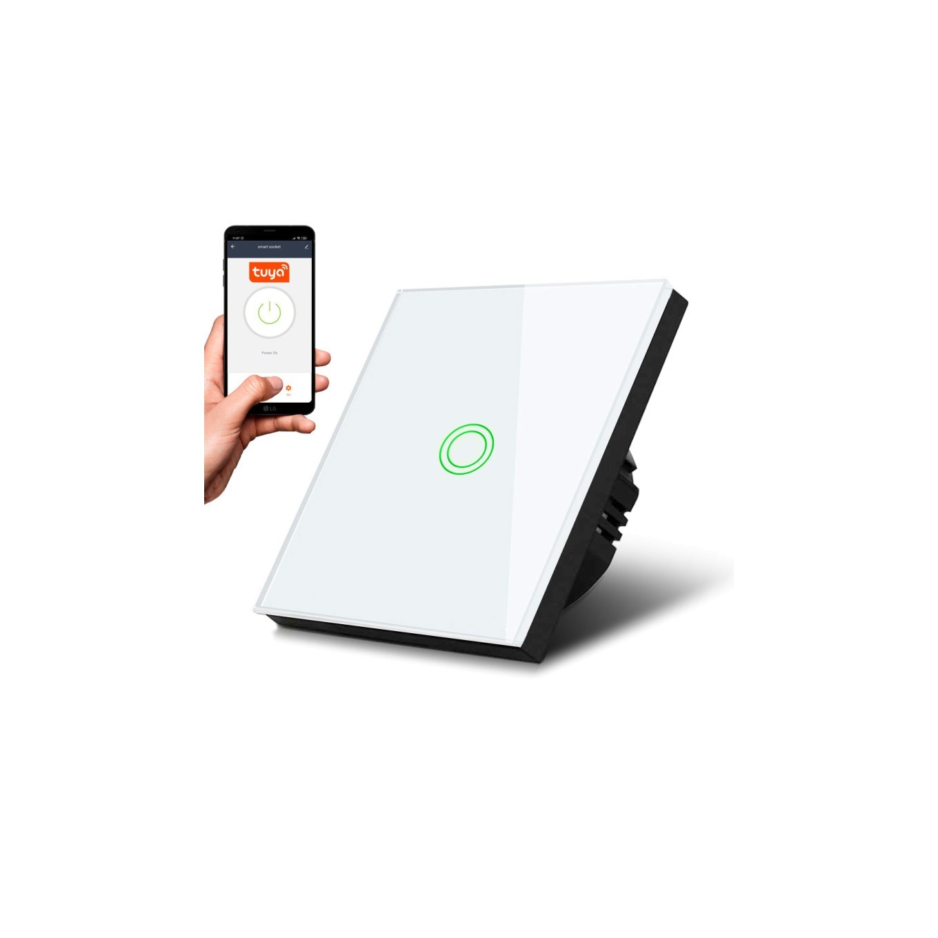 Maclean Bianco Interruttore Luce + Tapparelle, Interruttore Intelligente Wifi Touch - Immagine 2