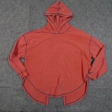 Free People Hoodie Womens Medium New Flow Set TOP ONLY Pink Oversized Athleisure