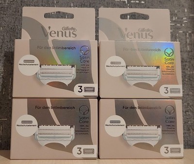 4 x Gillette Venus Satin Care für den Intimbereich 3 Rasierklingen 