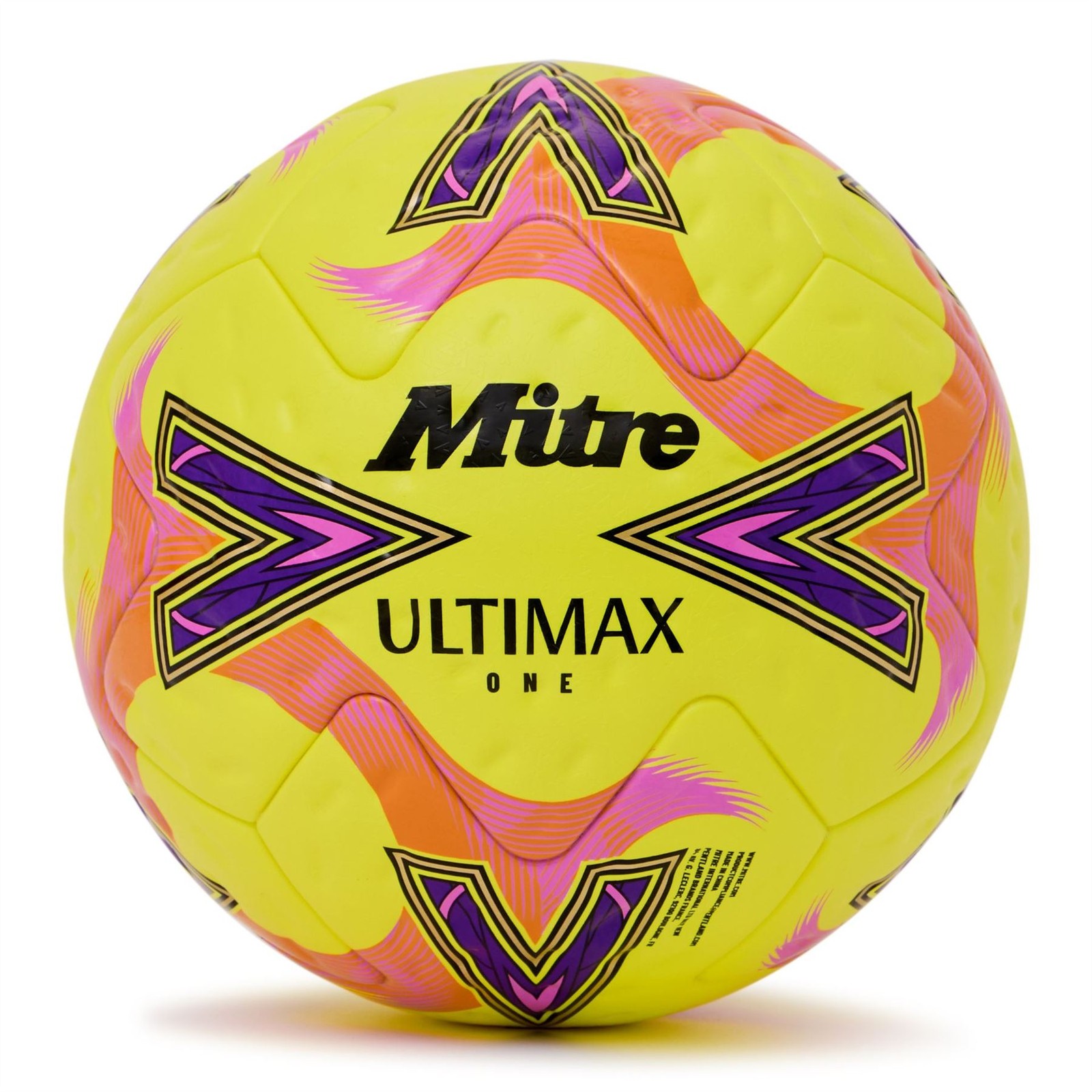 Mitre Ultimax One Football 5 Yellow/Orange/Purple - Image 2