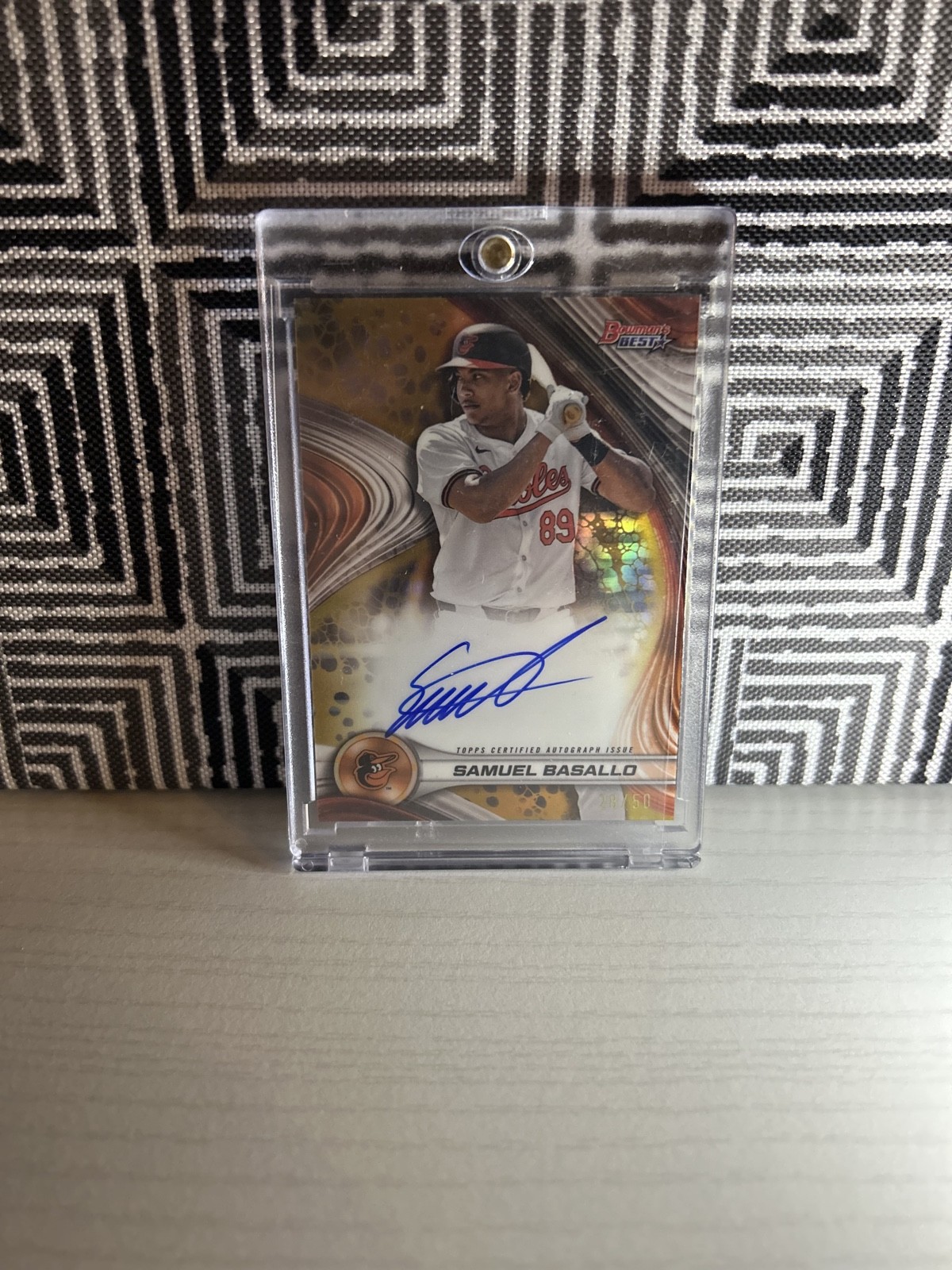 2024 Bowman's Best - Best of 2024 Autographs Samuel Basallo #B24-SB Gold...