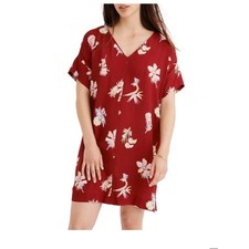 Madewell Novel Shift Dress Bird of Paradise Tropical Floral Crimson Red Medium