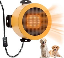 TURBRO Dog House Heater 400W, Wall Mount, 10ft Anti Bite Cord, Waterproof