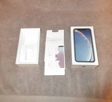 Empty Replacement Box For iPhone XR Blue 64 GB Documents & Stickers (No Cube)