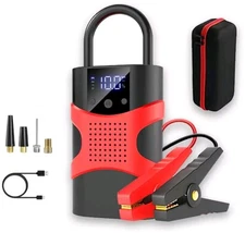 Car Jump Starter 1000A 8000mAh Battery Booster w/ Air Compressor Tire Inflator