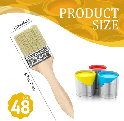 48 Pack 2 Inch Paint Brushes, All-Purpose Chip Brush Set for Painting, Stains...