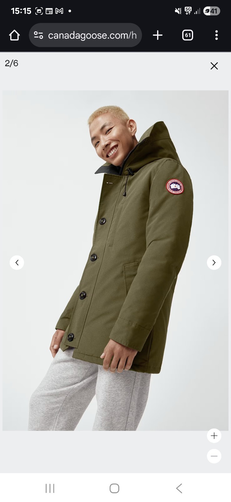 Mens Canada Goose, Chateau Parka Coat. Size 2XL. Millitary Green. 100percent Authentic image 5