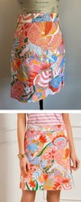 Talbot's Floral CANVAS A-LINE SKIRT MARVELOUS FLORAL New Size 6