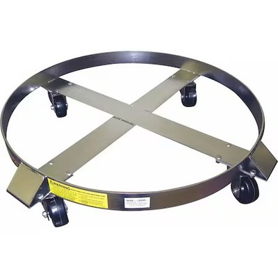 Zoro Select 240195 Drum Dolly, 55 Gal, 28.5 In L, Silver, 240195