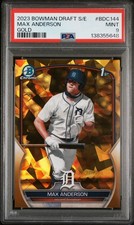 2023 Bowman Chrome Sapphire Max Anderson Gold Refractor /50 #BDC-144 (RC) PSA 9