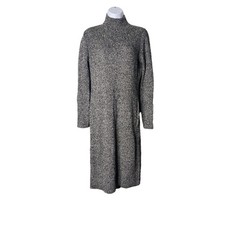 Uniqlo Womens Sweater Dress in Gray Mock Neck Long Sleeve Size Medium