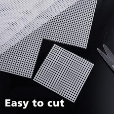 1/2/4 Pcs White Plastic Mesh Sheet for Crafts Flexible Canvas Embroidery
