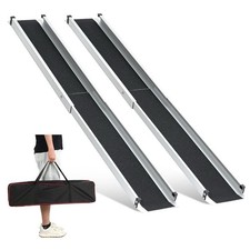 Gardhom 2PCS 5FT Telescopic Wheelchair Ramps, 272KG Capacity for Scooters