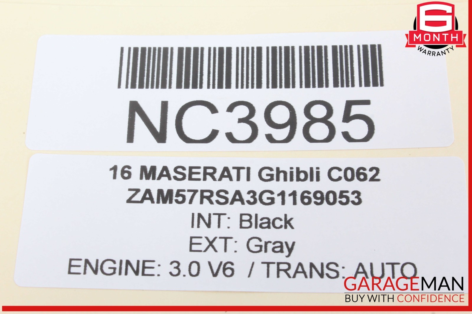 14-17 Maserati Ghibli Front Left Driver Side Door Rear View Mirror Gray OEM