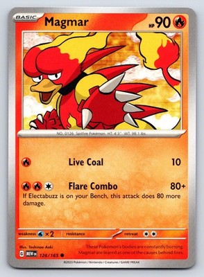 Magmar 126/165 Common 151 Pokemon Near Mint