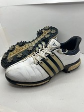 Adidas Tour360 XT Boost Mens Golf Shoes Spikes Size 10 Q44822 White Navy Blue