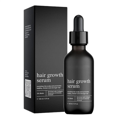 Haarwachstumsserum, 60 ml   Unisex-Haarserum für Haarwachstum mit 5 % Biotin DE