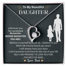 Special To My Daughter Necklace From Mom, Beautiful Birthday Gift, Mother