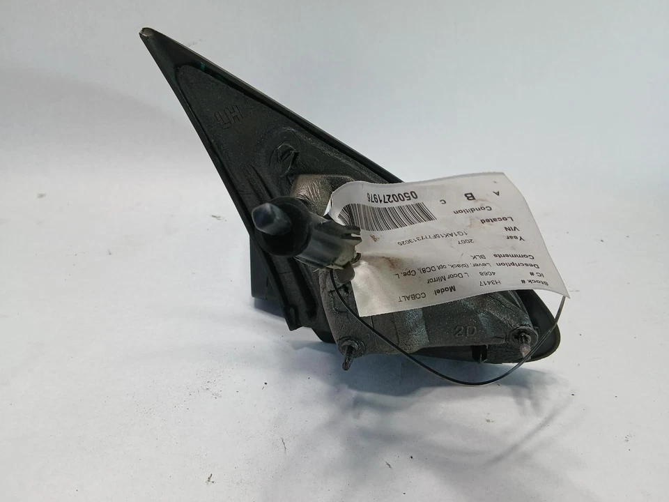 Espejo retrovisor de puerta izquierdo usado se adapta a: Chevrolet Cobalt 2007 negro opt DC8 CPE izquierdo G Foto 3 de 4