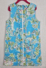Lilly Pulitzer Originals Girls Shift Dress Sz 10 Sleeveless Jungle Glam Colorful