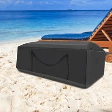 Black 2-Pack Outdoor Cushion Storage Bag - Waterproof & Durable Protection