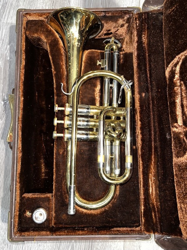OLDS SPECIAL CORNET EARLY FULLERTON GREAT PLAYER NOT A BEAUTY QUEEN BACH 7C MP