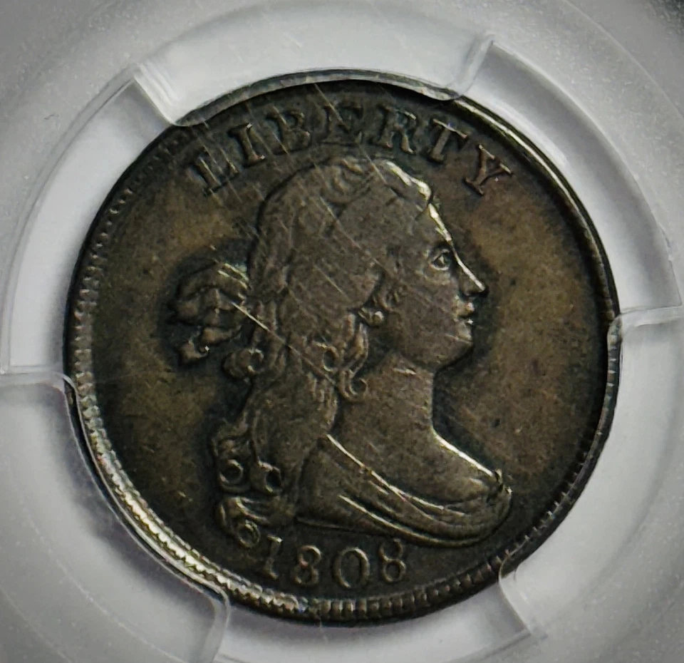 1808 Draped Bust Half Cent - PCGS VF30 - Image 3 of 4