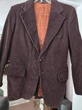 Vintage 1970's Mens Corduroy Blazer Brown Size Medium W/pics See Pics For Flaws