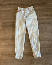 Vintage Bongo Women  s Light Blue Light Wash Straight Denim Jeans 5-Pocket Logo 7