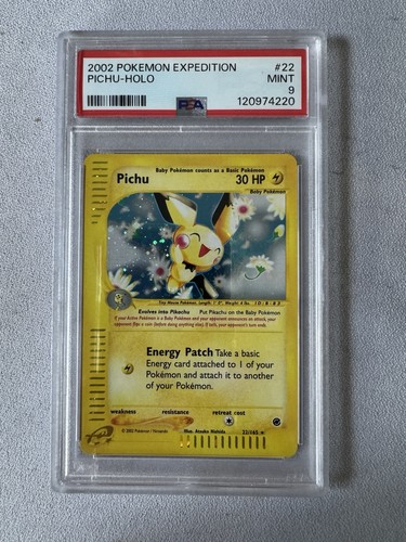 Pichu graded PSA 9 for sale on eBay