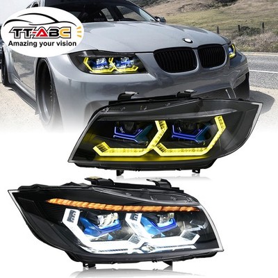 Paar Upgrade LED-Scheinwerfer Animation passend für BMW 3er E90 E91 05-12 Xenon