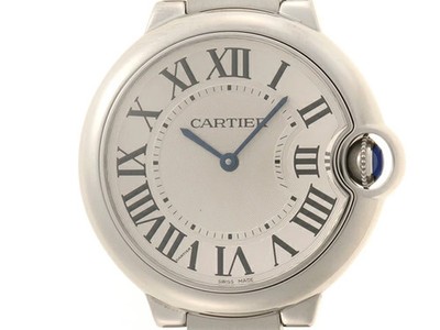 Cartier Ballon Bleu 36mm W69011Z4 Stainless Steel Silver Dial Quartz #DW468