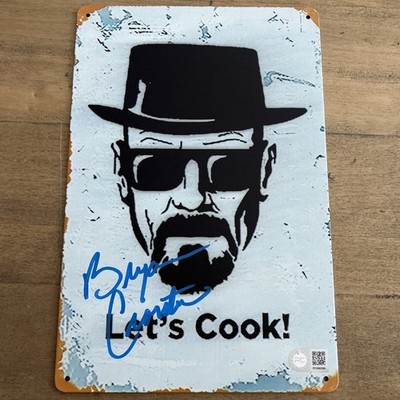 RARE Bryan Cranston Signed Breaking Bad Metal Sign w/COA