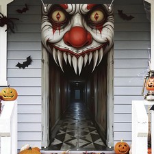 Halloween Spooky Witch Zombie Door Banner Theme Wall Decor Haunted House 180x90c