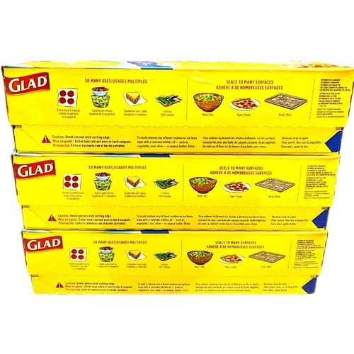 Glad Press'n Seal 140 SQ. Foot (Pack of 3) Microwave Safe, BPA Free, Air Tight  - Picture 2 of 4