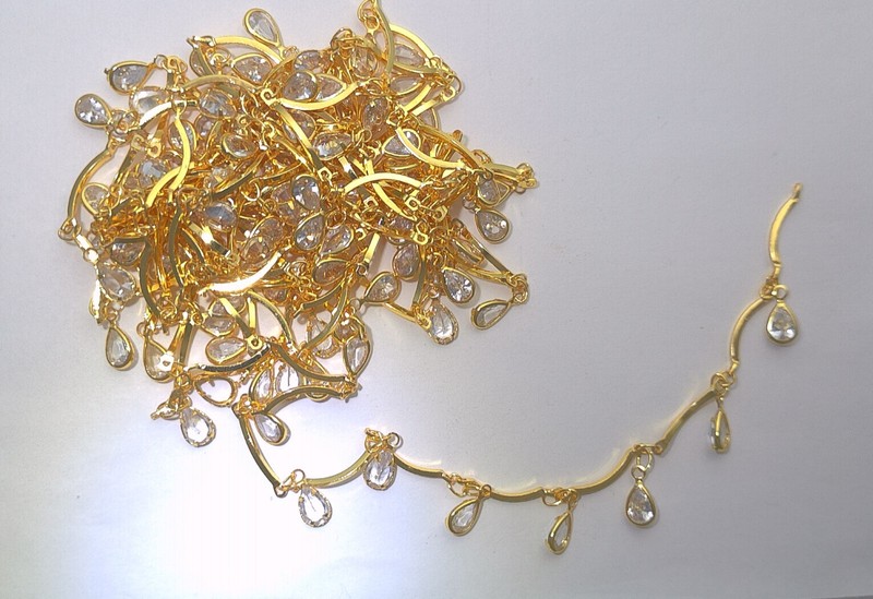 6 FEET  MARQUISE   CRYSTAL BAR  GLASS BEAD CHAIN