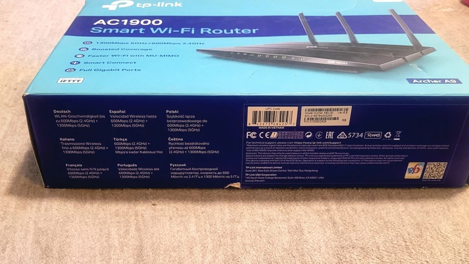 Router WiFi MU-MIMO inalámbrico TP-Link AC1900 sin manual Foto 2 de 4