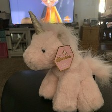 FAO Schwarz Pink Unicorn Mini Gold Glitter Plush 9  Stuffed Animal w/Tag