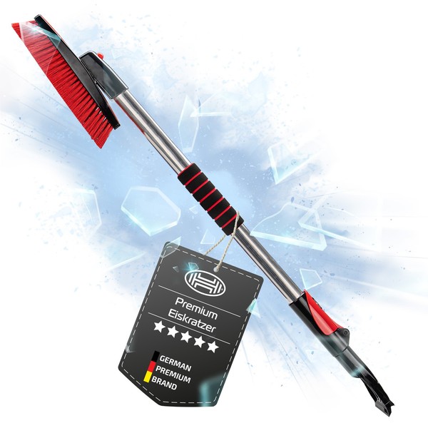 Teleskop Schneebesen Eiskratzer 100-160Cm Heyner Snowstar XXL Pro Premium Besen-image