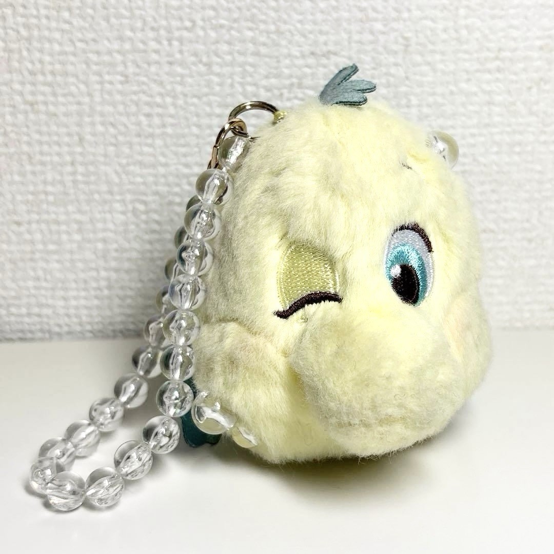 Disney Store Japan Flounder Plush Keychain Disney THE LITTLE MERMAID 35th NWT