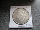 1892 P MORGAN SILVER DOLLAR  in VERY NICE WHITE  AU condition. NICE DATE!