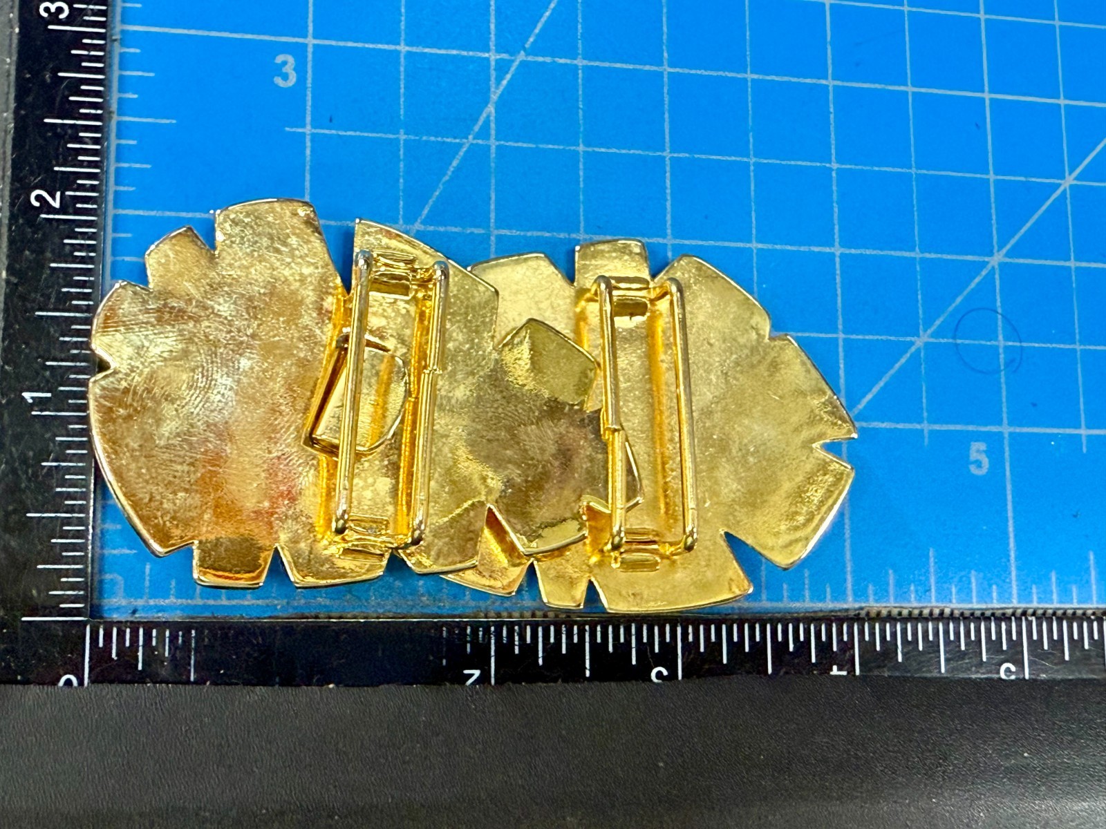 Unique Leaf Leaves Interlocking Two Piece Vintage… - image 4