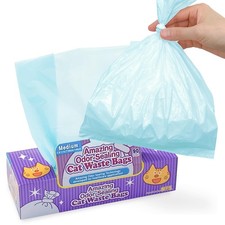 BOS Amazing Odor Sealing Cat Waste Disposal 90 Count Pack of 1 , Light Blue