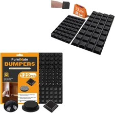 Black Rubber Feet 72PCS + Black Bumpers Pads 102PCS Self Adhesive
