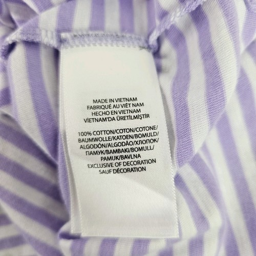 Polo RALPH LAUREN Mens XL Classic Purple Stripe Short Sleeve Pony Shirt - Picture 5 of 8