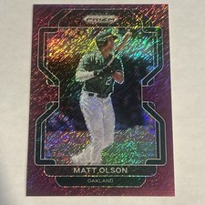 2022 Panini Prizm Matt Olson Purple Shimmer SSP /7 #148