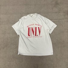 Vintage 80s UNLV Runnin Rebels T-Shirt Mens Large Gray Single Stitch Made in USA
