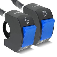 2 Pieces Motorcycle Handlebar Switch Handlebar Toggle On Off Blue 2 Pieces