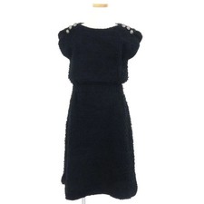 Chanel Dress Nylon Cotton Wool Black Size 34 Silk Lined P56049