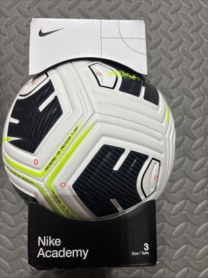 Nike Academy Team Soccer Ball - Size 3 White/Black/Volt (CU8047-100)